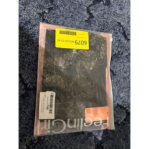 Brand New Feelin Girl Women's Size XL Plus Size Black Lace Bodysuit One Piece